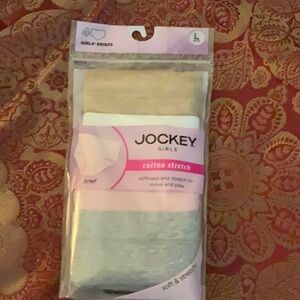 Jockey Girls Cotton Stretch Briefs Underwear Size Large 10-12